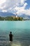 Fishin on Lake Bled in Slovenia