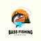 Fishing adventure logo design template vector