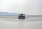 Fishing Adventures: Fisher in Small Boat at Sea in Tunisia