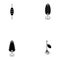 Fishing baits icon set