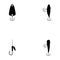 Fishing baits icon set