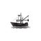 fishing barge icon. Element of ship illustration. Premium quality graphic design icon. Signs and symbols collection icon for websi