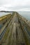 The Fishing Boardwalk Stretches into the Harbor in Westport, Washington