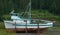 Fishing boat aground