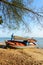 Fishing boat aground