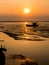 Fishing boat aground