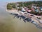 Fishing boat anchor at coastal of Kuala Muda.