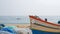 Fishing boat ashore on the Coromandel coast