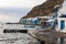 Fishing Boat and boat houses in Klima village on the coast of Mi