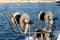 Fishing boat capstan details in the Aegean sea.