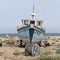 A fishing boat on Dungeness beach