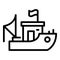 Fishing boat equipment icon, outline style