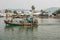 Fishing boat going out to sea from Duong Dong harbor at Phu Quoc Vietnam