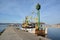 Fishing boat at a harbor, Nessebar, Bulgaria