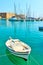 Fishing boat in the harbour near Koules Fortress in Heraklion