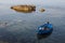 Fishing boat in the harbour of the town of Trapani, Sicily