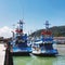 Fishing boat mooring at pier