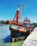 Fishing boat mooring at pier