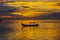 fishing boat with morning atmosphere on a beach in bali