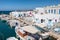 Fishing boat in Naoussa port, Paros island, Greece