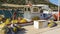 Fishing boat with nets at the island of Alonissos, Greece