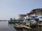 The fishing boat parking at the fishery harbor in southern Thailand