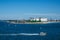 Fishing Boat Past Boston Water Treatment Plant