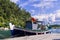 Fishing boat at the port of Gaios village, Paxoi island, Greece