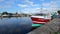 Fishing boat in the port of Honfleur, a french commune in the Calvados department and famous