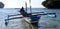 A fishing boat is preparing at Gesing Beach, Gunungkidul, Yogyakarta, Indonesia.