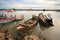 Fishing boat sank at petchaburi province ,Thailand