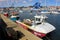 Fishing boat with Scottish referendum yes flag