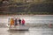 Fishing boat with slovenian fishermen ready to go to the adriatic sea on the Piran Gulf to harvest sea products