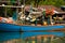 Fishing boat in a small village