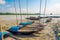 Fishing boats on the banks of the Sela River in Sundarbans national park - Bangladesh