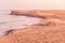 Fishing boats on the beach of the Arabian Sea in Oman