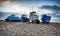 Fishing boats on the beach at Beer in Devon