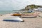 Fishing boats at the beach of Yport in Normandie, France