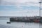 Fishing boats berthed in the historic harbor of Povoa de Varzim, Portugal