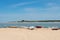 Fishing boats on Bonanza beach. Bonanza Cadiz. Andalusia. Spain.