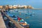 Fishing boats on the Bou Regreg river in Rabat port.