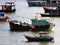 Fishing boats in Cat Ba harbor. Vietnam