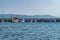 Fishing Boats docked at a harbor port in Nessebar ancient city, one of the major seaside resorts on the Bulgarian Black Sea Coast