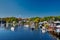 Fishing boats docked in Perkins Cove, Maine, USA