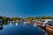 Fishing boats docked in Perkins Cove, Maine, USA