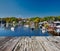 Fishing boats docked in Perkins Cove, Maine, USA