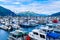 Fishing boats docked at the Whittier Harbour