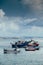 Fishing boats floating in the fish port of Cascais - Portugal