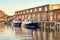 Fishing boats in the harbor of Wismar. Baltic Sea in Mecklenburg Vorpommern. Germany