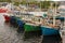 Fishing boats in the harbour. Greencastle. Inishowen. Donegal. Ireland